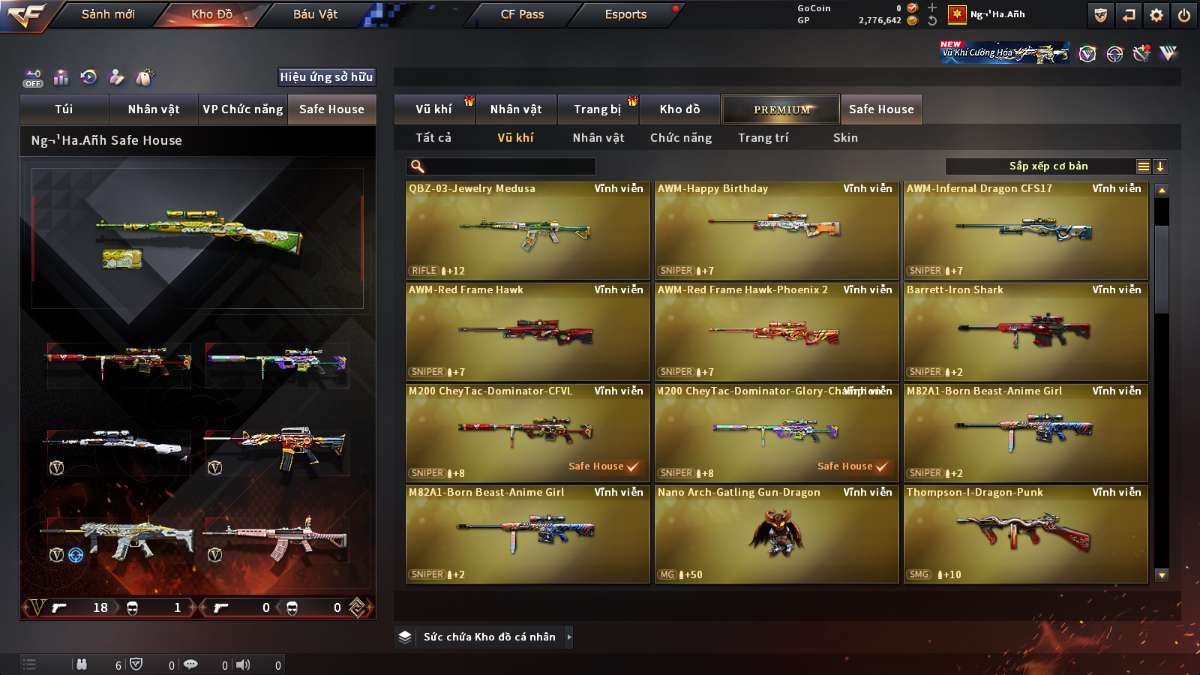 shop acc cf uy tin gia re